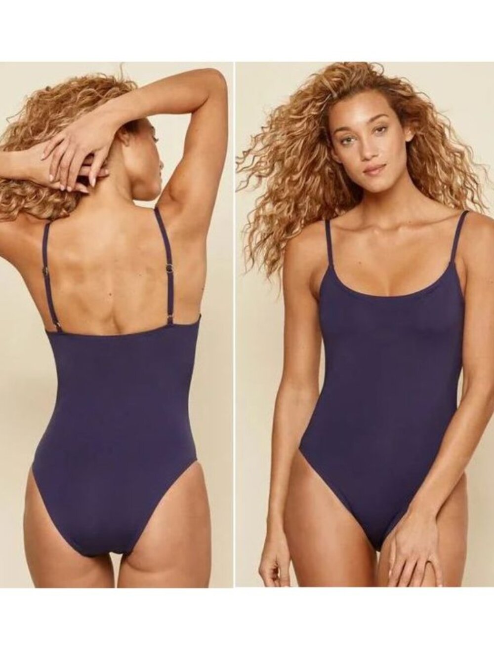 Andie Swim The Amalfi One Piece SWIMSUIT Size M Navy Blue NEW $112